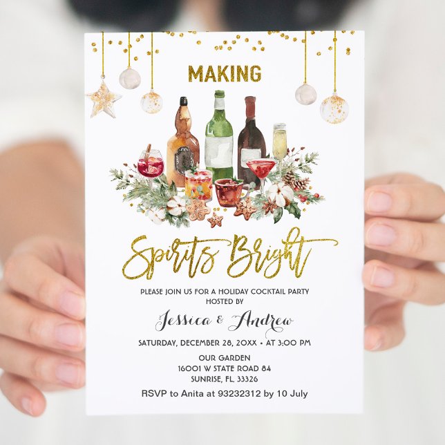 Making Spirits Bright Christmas Party Invitation (Creator Uploaded)
