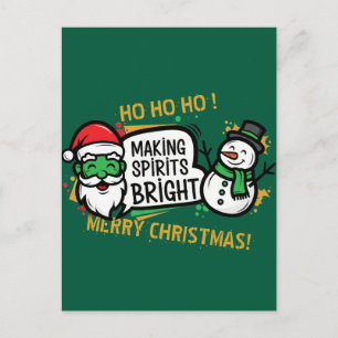 Making Spirits Bright Christmas Postcard
