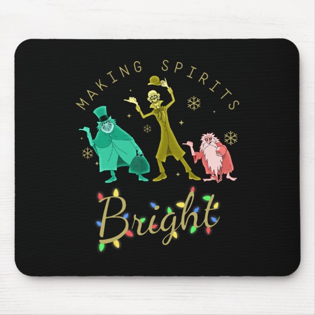 Making Spirits Bright Christmas Retro Groovy Chris Mouse Pad (Front)