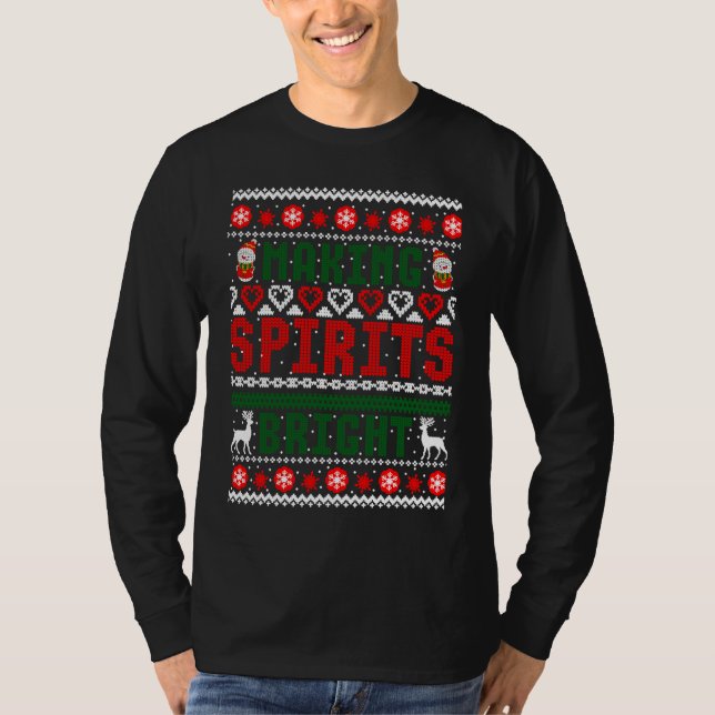 Making Spirits Bright Christmas Ugly Sweater (Front)