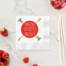 Making “Spirits” Bright Cocktail Napkins