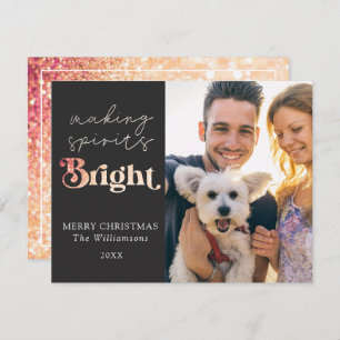 Making Spirits Bright Custom Photo Christmas  Card