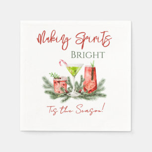 Making Spirits Bright Elegant Holiday Party Napkin