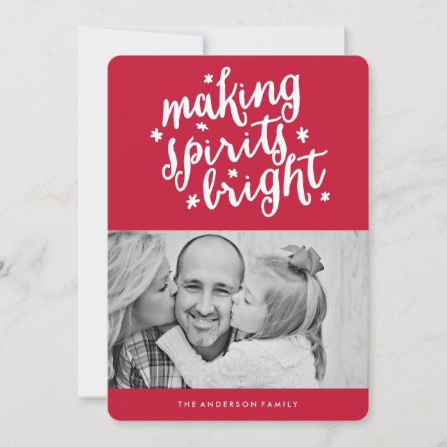 Making Spirits Bright Holiday Card (Front)