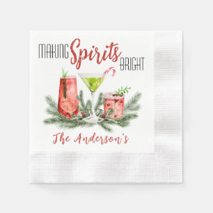 Making Spirits Bright Holiday Cocktail Party  Napkin