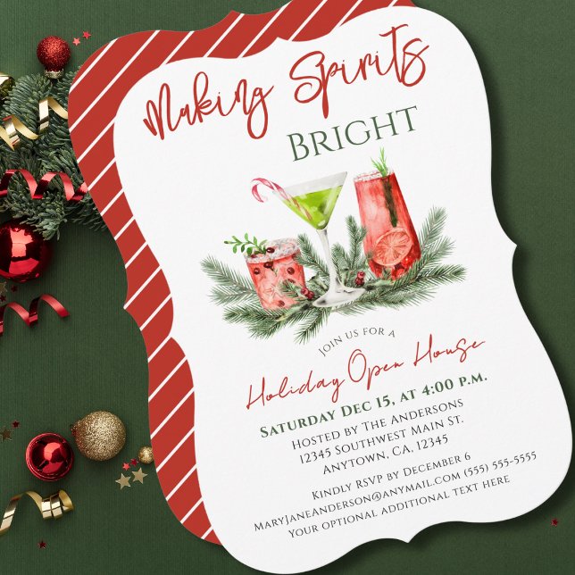 Making Spirits Bright Holiday Open House  Invitation (Creator Uploaded)