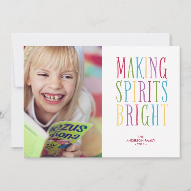 MAKING SPIRITS BRIGHT | HOLIDAY PHOTO CARD (Front)