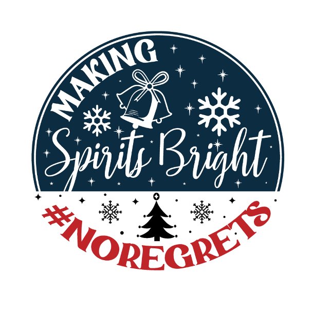 Making Spirits Bright No Regrets Tree Decoration Card (Creator Uploaded)