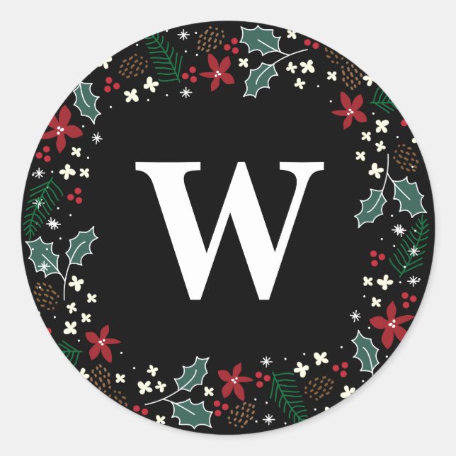 Making Spirits Bright Personalised Holiday Sticker (Front)