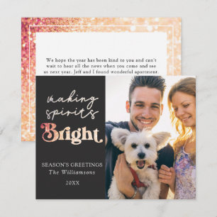 Making Spirits Bright Photo Seasons Greetings Card