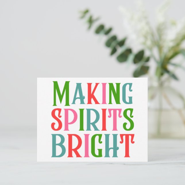 Making Spirits Bright Postcard (Standing Front)