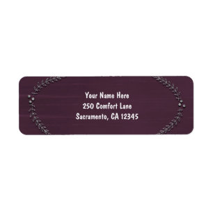 Making Spirits Bright Silver Leaves Holiday Card Return Address Label