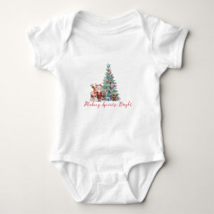 Making Spirits Bright with Cute Santa Baby Bodysuit