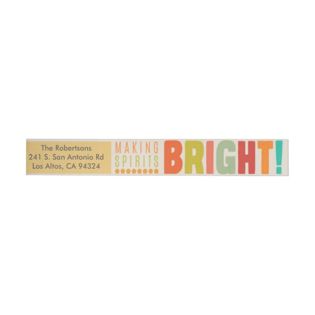 Making Spirits Bright - Wraparound Wraparound Address Label (Individual)