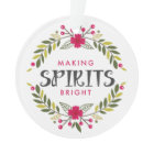 Making Spirits Bright Wreath Christmas Ornament