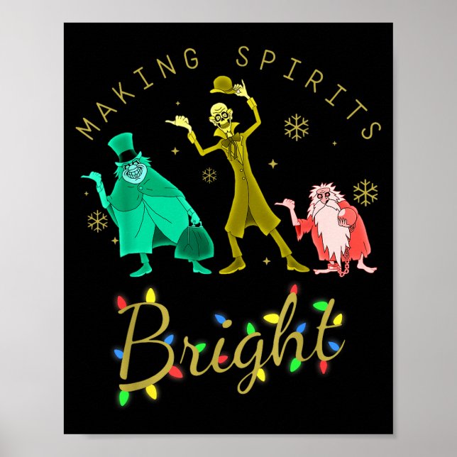 Making Srits Bright Christmas Retro Groovy Christm Poster (Front)