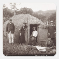 Making Tappa, a native cloth, c.1875 (sepia photo)