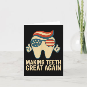 Making Teeth Great Again 4th Of July America Sungl Card