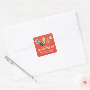 Making the Season Bright Corporate Ornaments Square Sticker