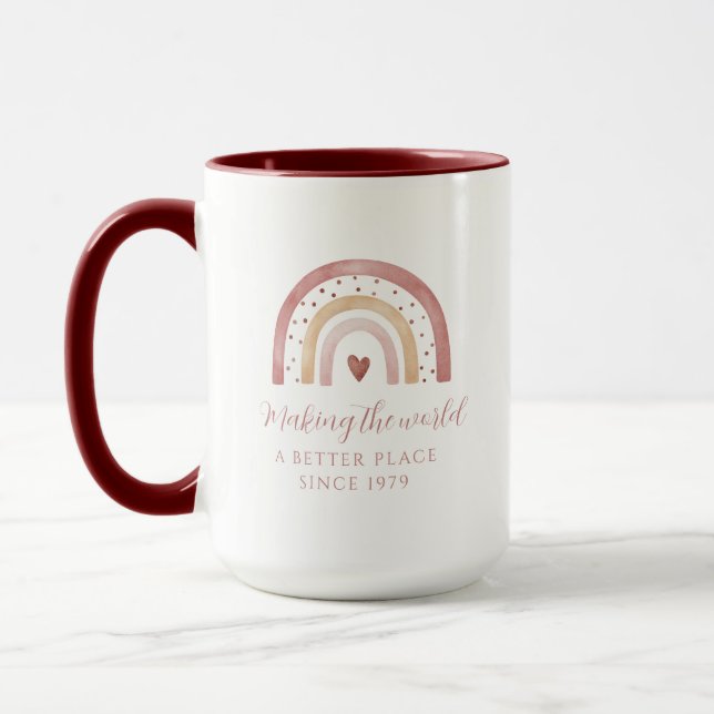 Making The World A Better Place Birthday Mug (Left)