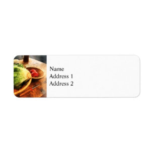 Making Waldorf Salad Return Address Label