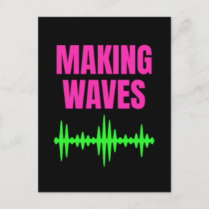 Making Waves - Sound Waves - Music Producer Postcard