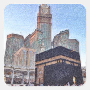Makkah The mosque Square Sticker