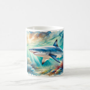 Mako shark 161024AREF108 - Watercolor Coffee Mug