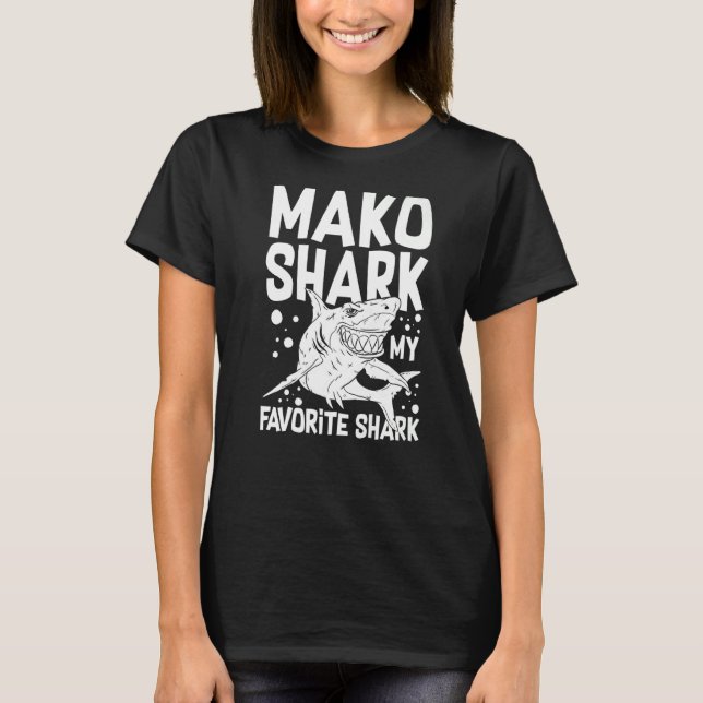Mako Shark Animal Tooth Ocean 3 T-Shirt (Front)