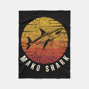 Mako Shark Deep Sea Fishing Ocean Mako Shark Fleece Blanket