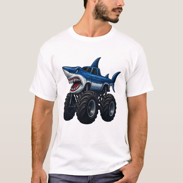 Mako Shark Monster Truck T-Shirt (Front)