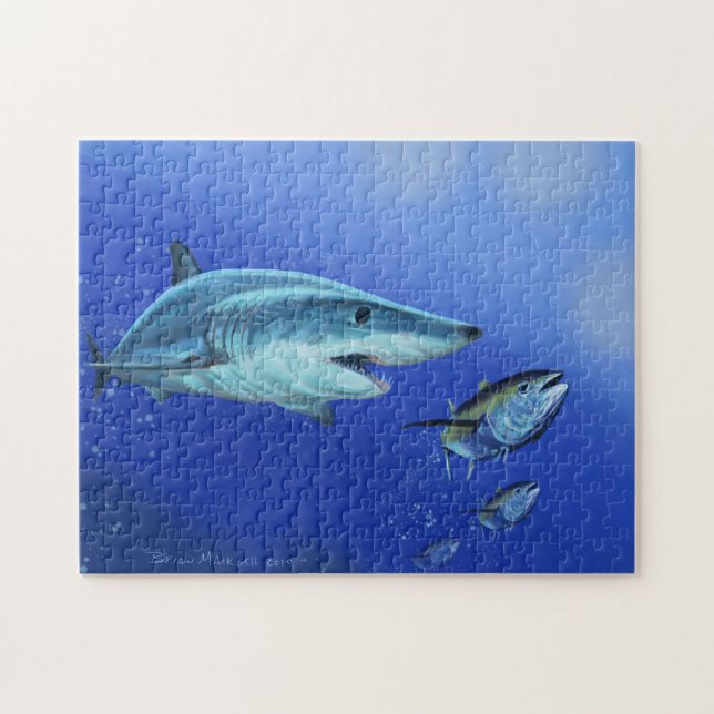 Mako Shark on the Hunt puzzle (Horizontal)