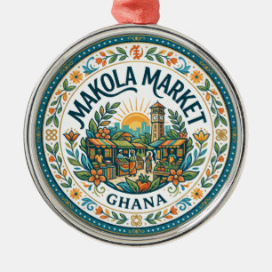 Makola Market Ghana Metal Ornament