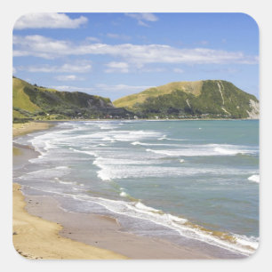 Makorori Beach near Gisborne, Eastland, New 2 Square Sticker