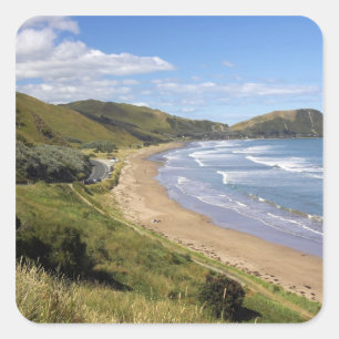 Makorori Beach near Gisborne, Eastland, New Square Sticker