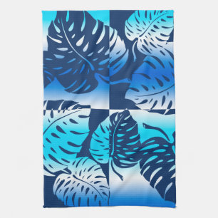 Makua Monstera Hawaiian Stripe Blend Kitchen Towel