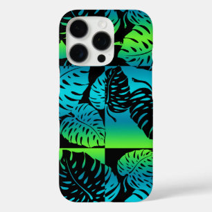 Makua Monstera Hawaiian Striped Blend Turq  iPhone 16 Pro Case