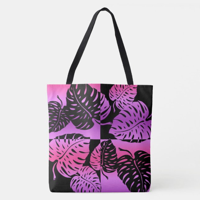 Makua Monstera Tropical Hawaiian Blend Beach Bag (Front)