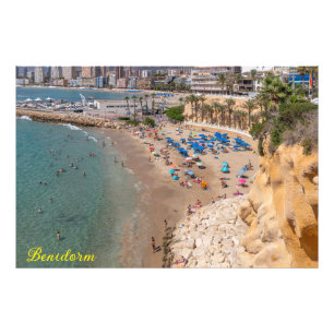 Mal Pas Beach, Benidorm, Costa Blanca, Spain Photo Print