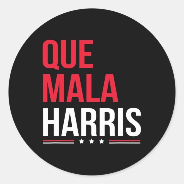 Mala Harris Anti Kamala Harris Joe Biden Border Pr Classic Round Sticker (Front)