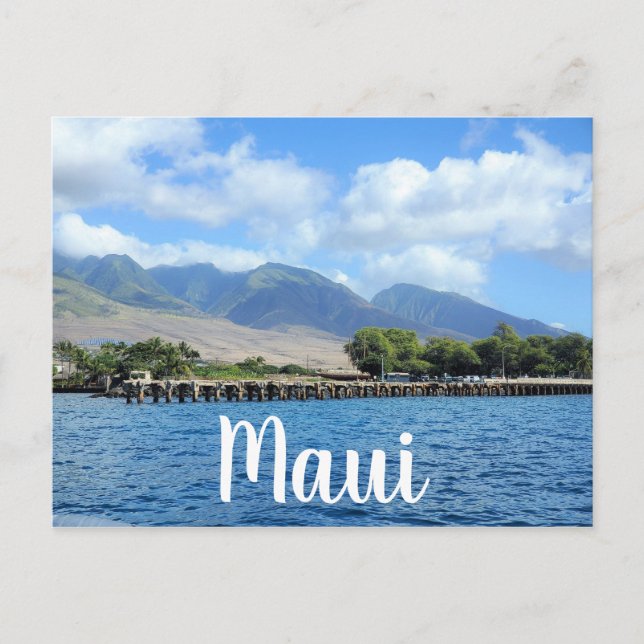 Mala Wharf in Lahaina Maui Postcard (Front)