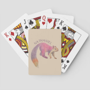 Malabar Giant Squirrel Illustration Personalised Playing Cards