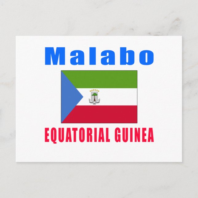 Malabo Equatorial Guinea capital designs Postcard (Front)