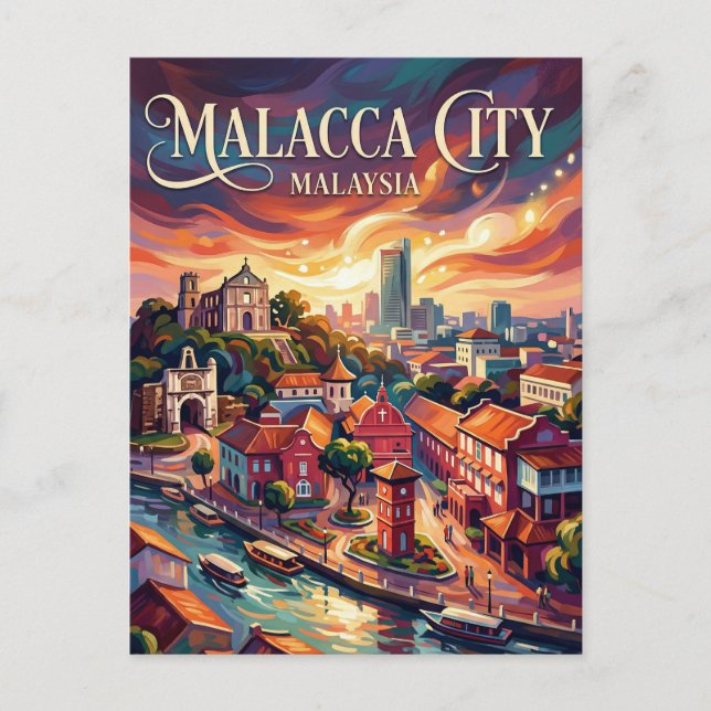 Malacca City Malaysia Postcard (Front)