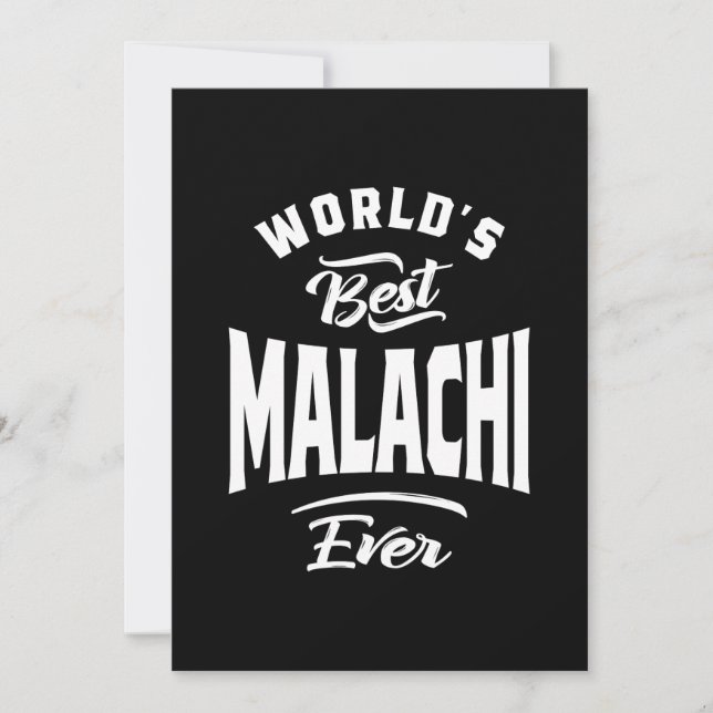 Malachi Personalised Name Birthday Gift Thank You Card (Front)