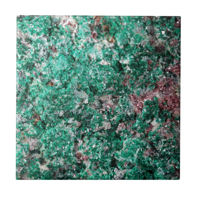 Malachite and copper ceramic tile (Front)