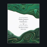 Malachite and Gold Strata Agate Wedding Invitation Flyer<br><div class="desc">Bright green malachite and copper gold shimmering stratification agate stone wedding invitation customisable to your event specifics. Envelopes are not included. For thicker invitations with envelopes included and matching products on the same theme please see the collection below.</div>
