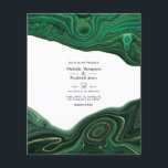 Malachite and Gold Strata Agate Wedding Invitation Flyer<br><div class="desc">Bright green malachite and copper gold shimmering stratification agate stone wedding invitation customisable to your event specifics. Envelopes are not included. For thicker invitations with envelopes included and matching products on the same theme please see the collection below.</div>