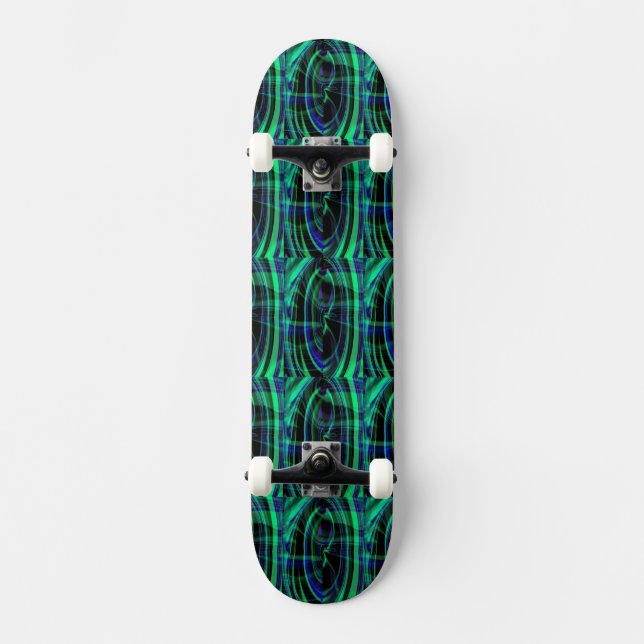 Malachite Azurite Swirl Skateboard (Front)