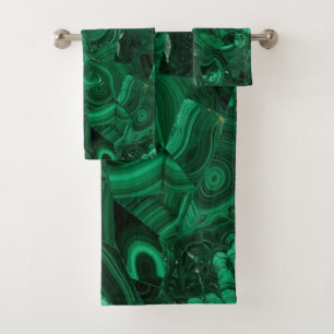 Malachite Bath Towel Set